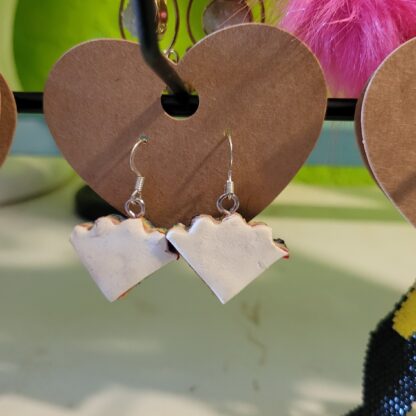 Polymer Clay Rainbow Cake Dangle Earrings - Image 2