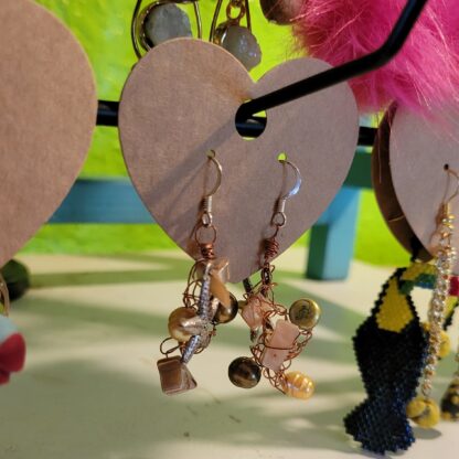Beachy Boho Wire Crochet Earrings - Image 2