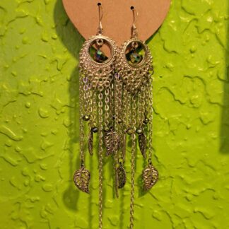 Bright Silver-Toned Boho Cascading Shoulder Duster Earrings
