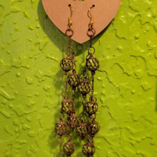 Bronze Shoulder Duster Earrings