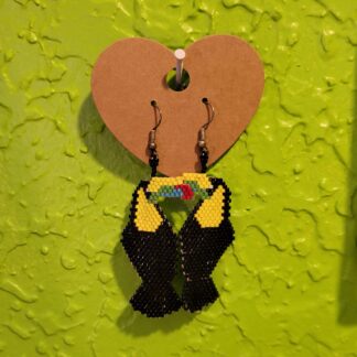 Toucan Brick Stitch Beaded Earrings