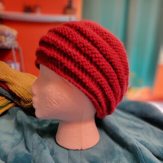 Pink Hand-Knit Beanie