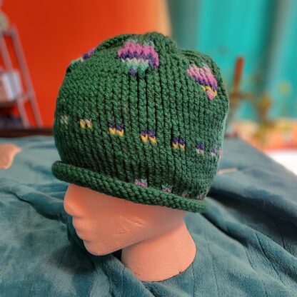 Simple Colorwork Hand-Knitted Beanie