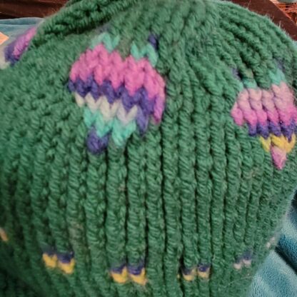 Simple Colorwork Hand-Knitted Beanie - Image 2