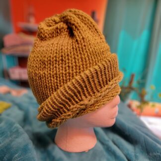 Spring Green Medium Weight Handcranked Beanie