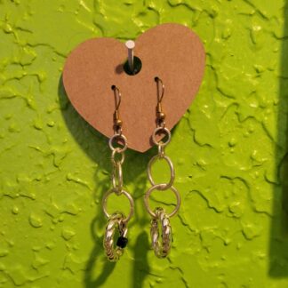 Silver-Toned Rings Earrings