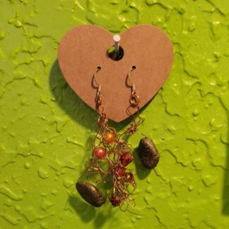 Beaded Wire Crochet Earrings