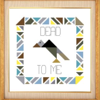 Geometric Dead To Me Vulture Cross Stitch Digital Download