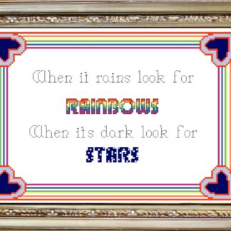 Look for Rainbows Cross Stitch Pattern Colorful Fun Cheerful Stitching Digital Download ONLY