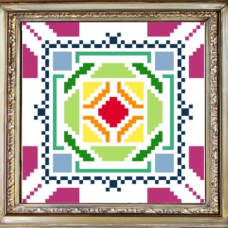 Geometric Square Mandala Cross Stitch Pattern Digital Download Digital Download ONLY