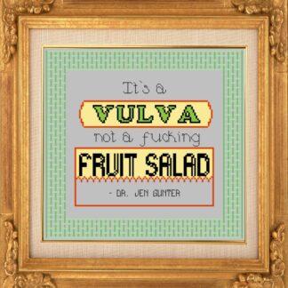 It's a Vulva Dr Jen Gunter Inspired Cross Stitch Pattern Digital Download ONLY