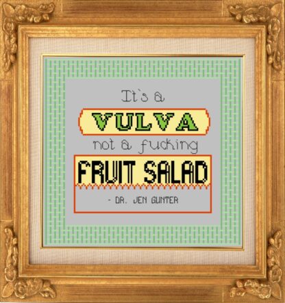 It's a Vulva Dr Jen Gunter Inspired Cross Stitch Pattern Digital Download ONLY