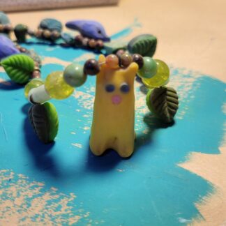 A Cat's Garden Polymer Clay Art Necklace