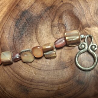 Shell Beaded Bracelet with Semi-Precious Stones