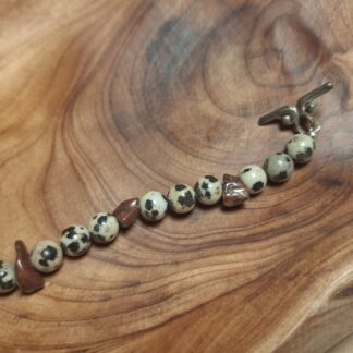 Dalmation Jasper Beaded Bracelet