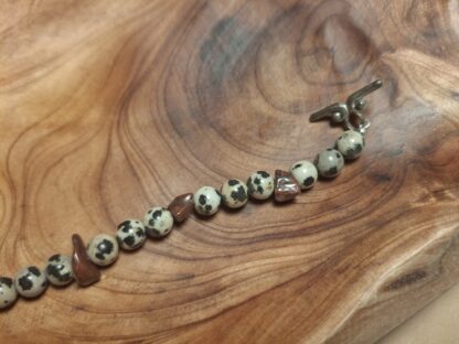 Dalmation Jasper Beaded Bracelet