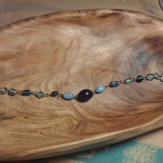 Blue Junk Drawer Beaded Bracelet