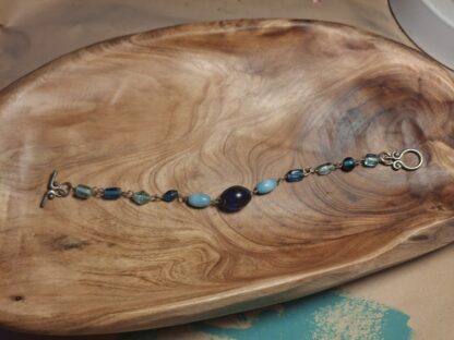 Blue Junk Drawer Beaded Bracelet