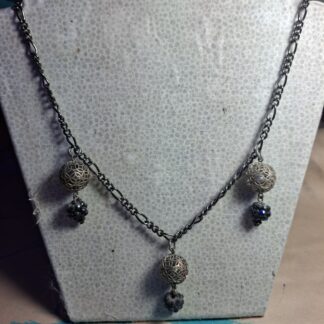 Gunmetal Bells Necklace
