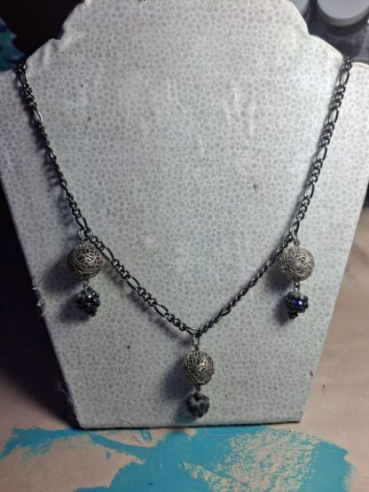 Gunmetal Bells Necklace