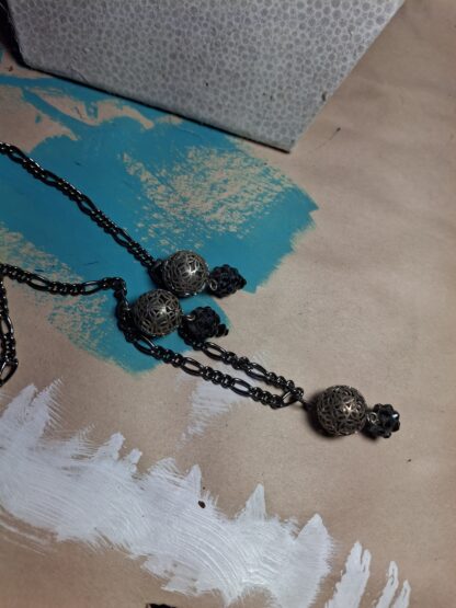 Gunmetal Bells Necklace - Image 2