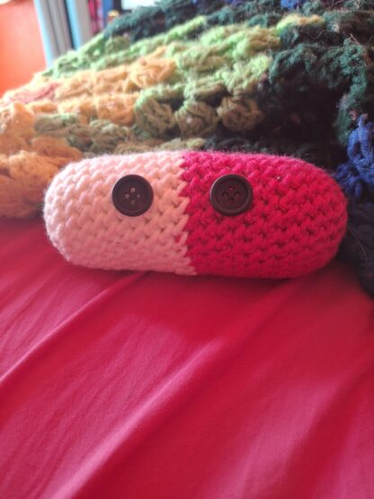 Crocheted Worry Pill Plushie