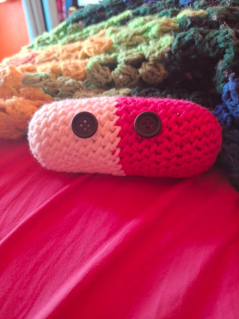 Crocheted Worry Pill Plushie