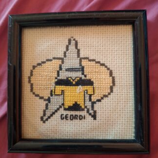 TNG Geordi Finished Cross Stitch