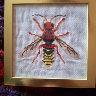 Completed Wasp Cross Stitch