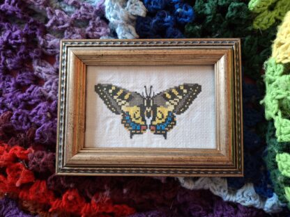 Completed Butterfly Cross Stitch
