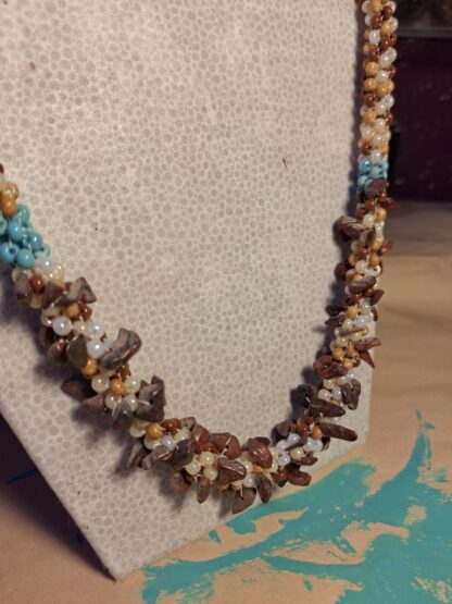Woven Beaded Rope Necklace - Image 2