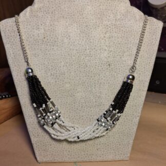 Black and White Swag Necklace
