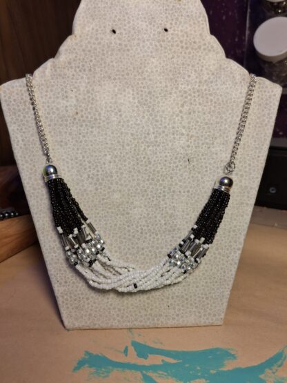 Black and White Swag Necklace
