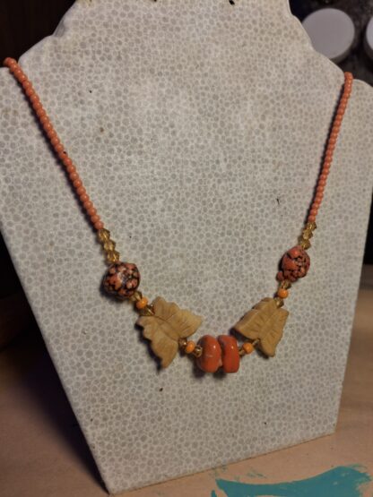 Orange Butterfly Necklace