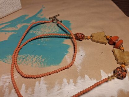 Orange Butterfly Necklace - Image 3