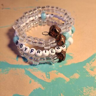 Golden Retriever Boyfriend Memory Wire Bracelet